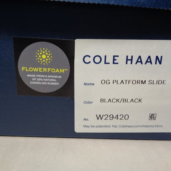 Cole Haan Size 7 M ORIGINALGRAND PLATFORM SLIDES Black Sandals New Women's Shoes - Picture 16 of 16